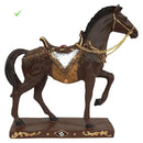 Cavalo Marchador com Cela Completo – Decoração Artesanal