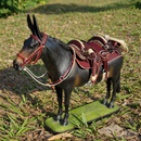 Miniatura Mula com Arreio Banana Completo – Artesanal