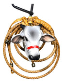 COMPRE 1 LEVE 3 - Enfeite De Retrovisor Boi Gado Nelore + Mini Laço