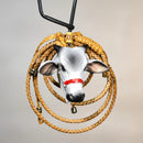 COMPRE 1 LEVE 3 - Enfeite De Retrovisor Boi Gado Nelore + Mini Laço